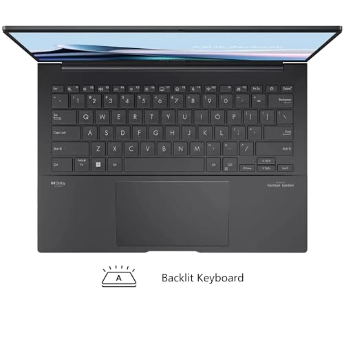 Image of ASUS Zenbook 14 OLED Laptop | 14 inch WUXGA Lumina OLED Touch (100% DCI-P3, 500nits HDR) | Intel 16-core Ultra 7 255H (Up to 13 Tops) | 16GB DDR5 512GB SSD | Backlit Fingerprint Win11Pro w /DLCA Accessory