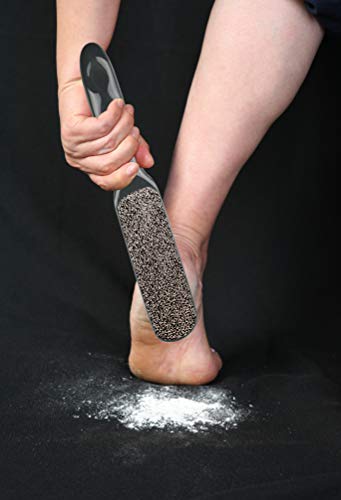 Probelle Double Sided Multidirectional Nickel Foot File Callus Remover - Immediately reduces calluses and corns to powder for instant results, safe tool  Dark Grey