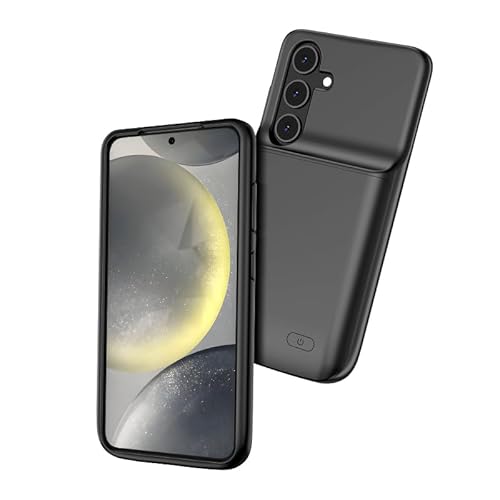 KLEZNRNI Battery Case for Samsung Galaxy S24 Ultra, 4500mAh Extended Backup, Black, TPU & PC Material, Anti-Slip, Dustproof, Heavy Duty Protection