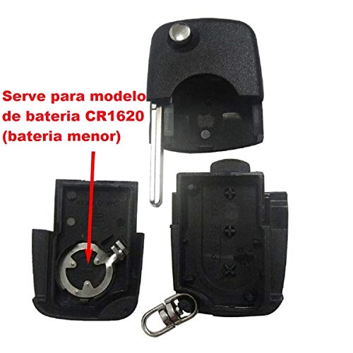 Chave Canivete Audi A3 A4 2 Botões Emblema E Lamina Cr1620