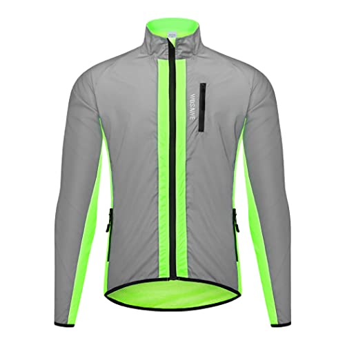 Chaqueta rompeviento reflectante para ciclismo hombre miniatura 1
