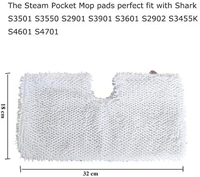 4 Pack S3501 Mops Pads Replacement for Shark Steam Mop S2901 S3455 S3501 S3502 S3601 S3701 S3901