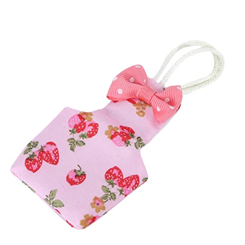 Gatuxe Ropa de Pañales para Pájaros, Trajes de Vuelo para Pájaros, Reutilizable, Impermeable, Transpirable con Decoración de Lazo para Loro(S, Fresa Rosa)