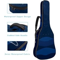 Housse de protection épaisse en éponge imperméable pour guitare acoustique, électrique, basse, guitare classique… - Les Beatles, Paul McCartney, John Lennon, RIngo Starr, George Harrison Housse de protection épaisse en éponge imperméable pour guitare acoustique, électrique, basse, guitare classique… – Image 4