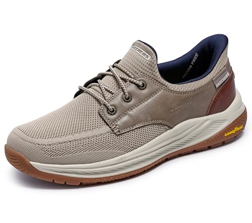 Image of Skechers Men's Meroe Alden Loafer | Casual, Slip-ins, Relaxed Fit, Air-Cooled Memory Foam, Goodyear Rubber