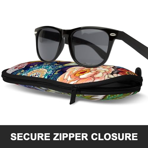 Image of Sunglasses Soft Case, Ultra Light Portable Neoprene Zipper Glasses Case for Men Women