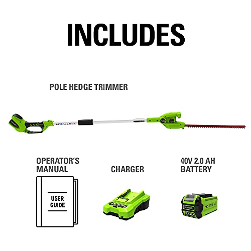 Greenworks PH40B210 40V 20 Inch Cordless Pole Hedge Trimmer thumb #7