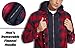 TACVASEN Mens Flannel Jacket with Hood Men'S Quilted Lined Flannel Shirt Jacket Warm Plaid Jackets Quilted Flannel Jackets Mens Flannel Hooded Jacket