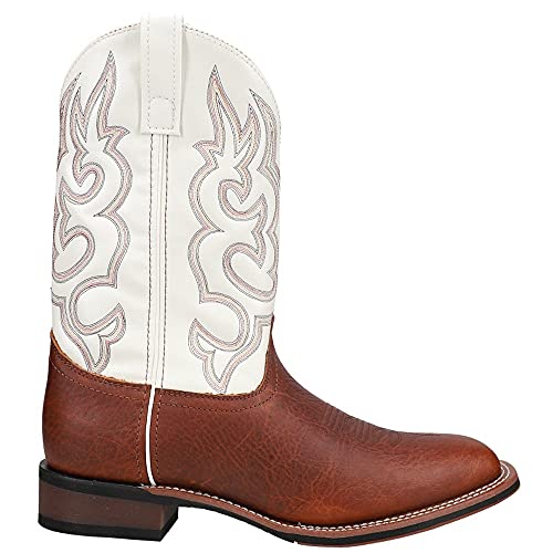Laredo Men's Lodi Western Boot, Redwood/White, 8 D US