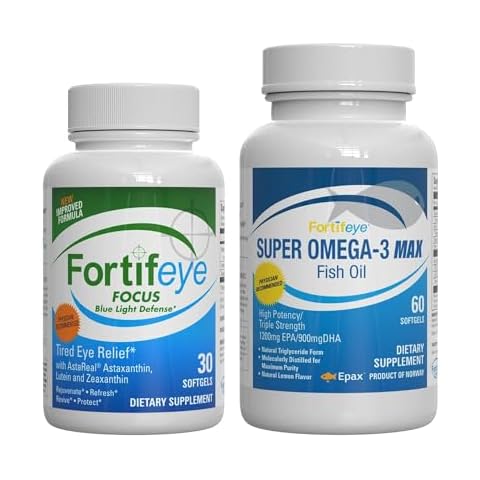 Fortifeye Blue Light and Heart Health Support Bundle | Fortifeye Super Omega Max 60 Ct & Fortifeye Focus 30 Ct Cover