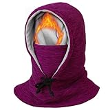 Gorro protector esponjoso | Sombreros con capucha y forro polar para el cuello,Diseño de cordón a prueba de viento cabeza cuello calentador facial para actividades al aire libre montar ciclismo escala