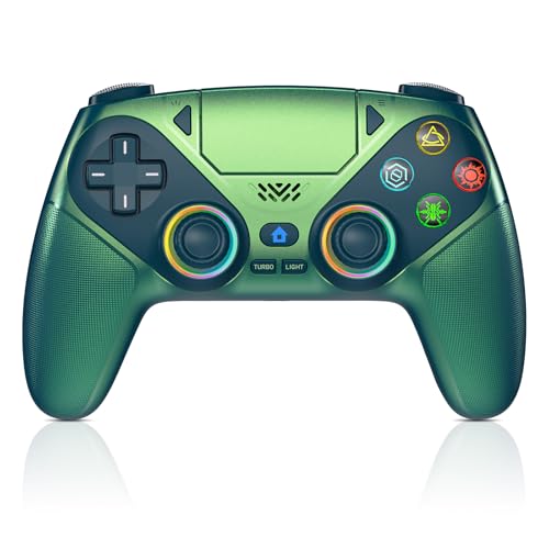 Image of Gamrombo LED Wireless Controller for PS5 | Compatible with PS5 Pro /Slim /PC, Dual Vibration, Macro /Turbo, 3.5mm Audio Jack, 6-Axis Motion, Contro Gamepad with Speaker