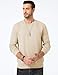 JMIERR Men's Fashion Geometric Texture Crewneck Sweatshirt Casual Long Sleeve Sweatshirts Fashion Fall Winter Pullover Shirts, XL, Apricot