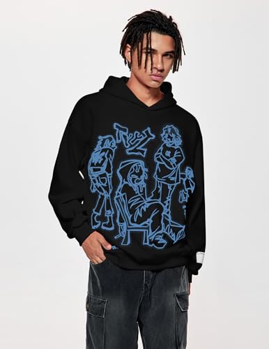 Vamtac Mens Graphic Hoodies Y2k Cute Pullover Oversized Fashion Streetwear Casual Hooded Sweatshirt Unisex Tops2