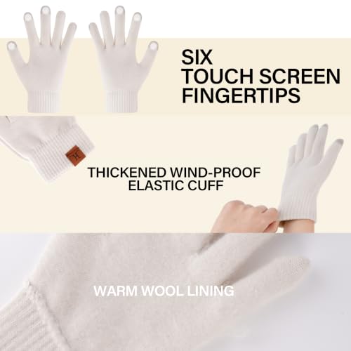 Image of FZ FANTASTIC ZONE Winter Beanie Hats Scarf Touchscreen Gloves for Men Women
