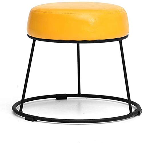 Repose-Pieds en Fer Forgé Jaune ZH1YFD, Siège Idéal pour Coiffeuse ou Changement de Chaussures