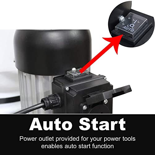 Image of BUCKTOOL 1.2 HP Auto Start 750CFM Dust Collector with 3 Dust Collection Bag, 5.4 Cubic Bag Capacity and 5 PCS Reducer for Woodworking DC50