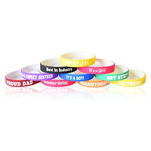 Reminderband Custom 100% Silicone Luxe Wristbands – Personalized Motivational Bracelets, Bulk Rubber Bands for Events, Fundraisers, Awareness, Gifts - Hypoallergenic Bands4