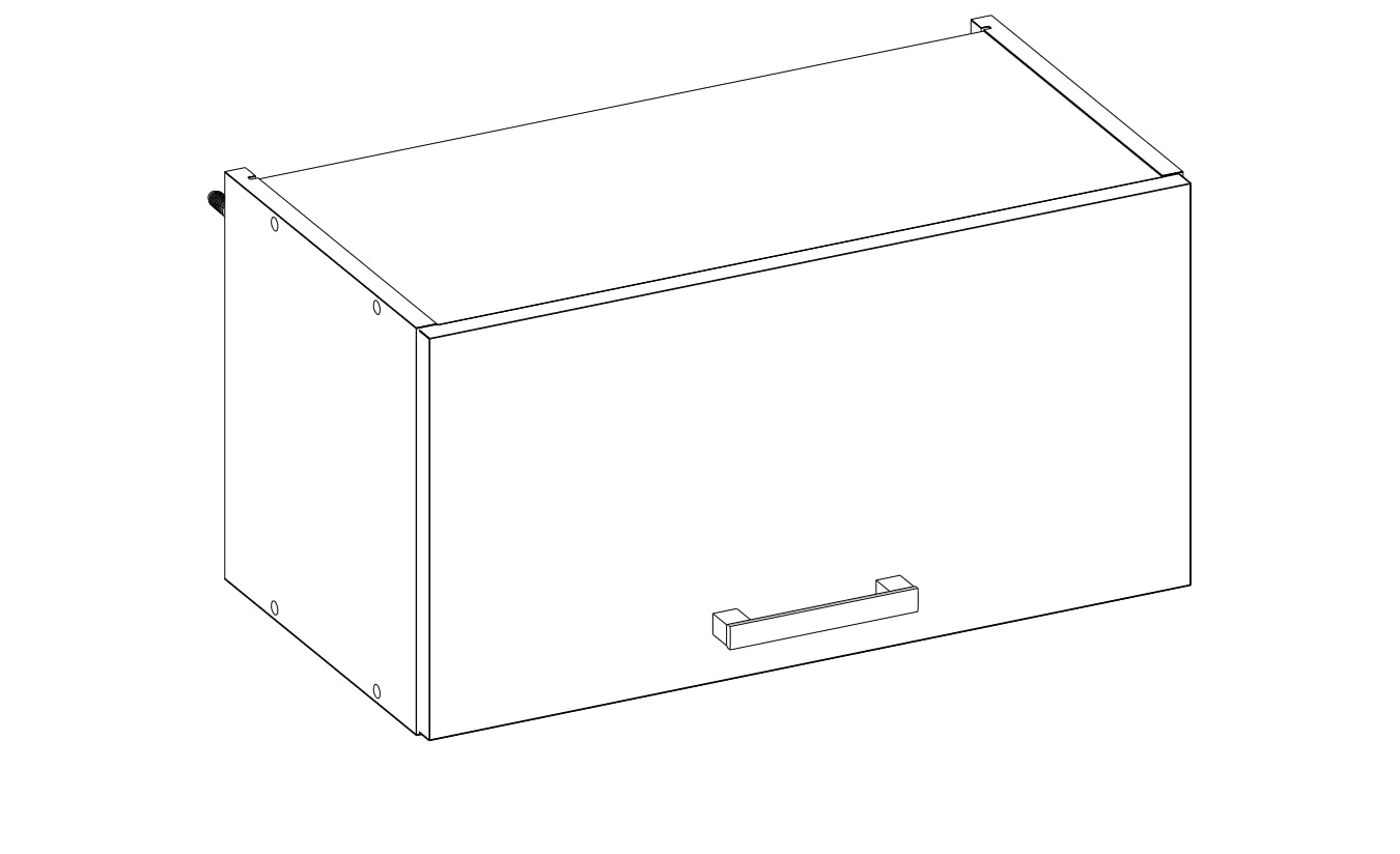 Szafka Kuchenna Wisząca Pod Okap 60 cm, Górna, Kaszmir, Meble Kuchenne Modułowe, Do Zabudowy, Szafka Górna Kuchenna 60x36x32 cm