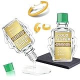 AllisWay Comprobador de Oro, Surtido de Reactivos de Prueba de Oro de 999, 10K-24K, Solución de Análisis + Piedra de Toque, Rápida y Eficiente, Análisis Fiable, Fácil de Usar, 2 * 20 g