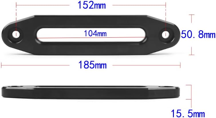 (Blue) Hawse Style Winch Fairlead, Car Hawse Winches Fairlead for Automotive Anchor Cables UTV 4000-6000 lb Winch,6 inch (152mm) Mount Smooth - Image 3