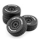 Yuikome 4 StüCk 112 Mm 1/10 Short Course Truck Reifen Reifen Rad mit 12 Mm Sechskant für Slash Arrma SENTON VKAR 10SC RC Car