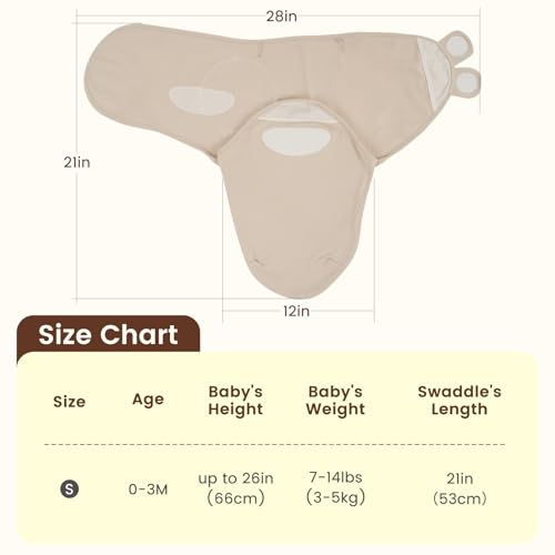 Image of PHF 100% Cotton Baby Swaddle Sleep Sacks for Newborn, 3 Pack Soft Breathable Baby Swaddle Sack 0-3 Months for Boys Girls, Easy Adjustable, Blanket Wrap, Newborn Essentials (Woodland)