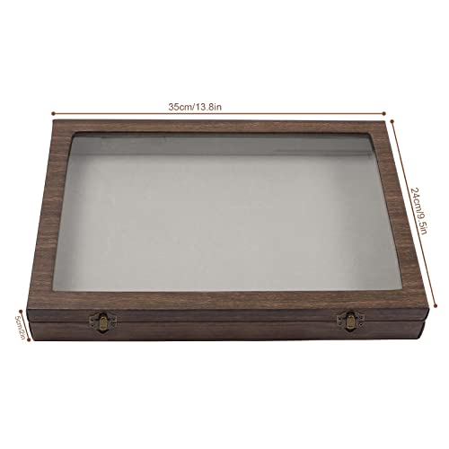 Stylifing Jewelry Organizer Box- Empty Velvet Jewelry Tray With Clear Lid Stackable Jewelry Display Case For Ring Earring Necklace Bracelet Watch Brooch thumb #3