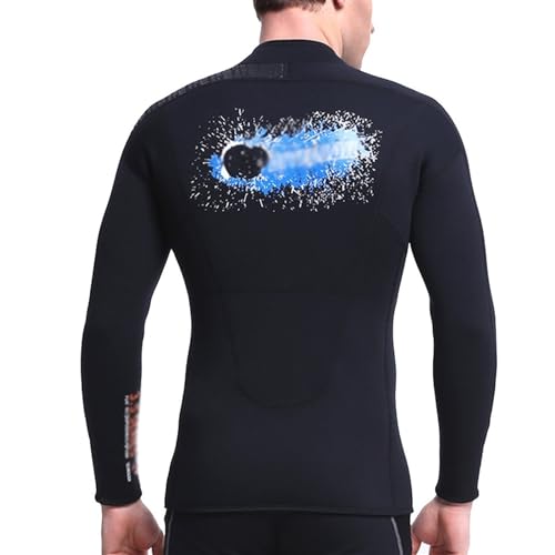 3mm Chaqueta de neopreno para hombre para buceo, surf, snorkel y kayak (negro, talla XL) miniatura 2