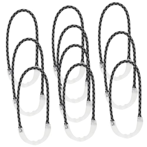 Mipcase 10Pcs Luminous Zipper Pulls Zipper Head Extension Ropes for Clothing Bags Replacement Zipper Pullers for DIY Projects Outdoor Use