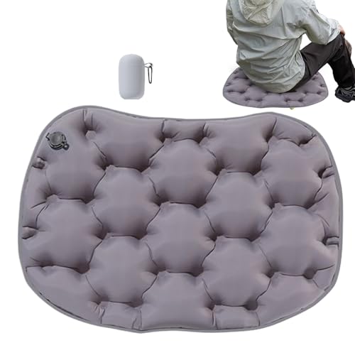 Yianyal Cojín de viaje hinchable | Cómodo cojín de aire para avión con funda – Ligero para silla oficina silla ruedas coche