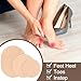Pndeyo 30pcs Moleskin Pads for Feet, Round Oval Blister Protection Patch, Self-Adhesive Flannel Moleskin Strips, Anti-Wear Mole Skin Patch for High Heels Loafers Boots Hiking Shoes- Nude Color