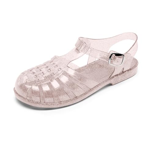 Chaussures plates transparentes bout fermé avec semelle souple anti-dérapante