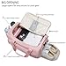 Gym Bag for Men Women, Sports Duffle Bags with Wet Pocket & Shoes Compartment, Water Resistant Overnight Weekender Duffel Bag - Pink
