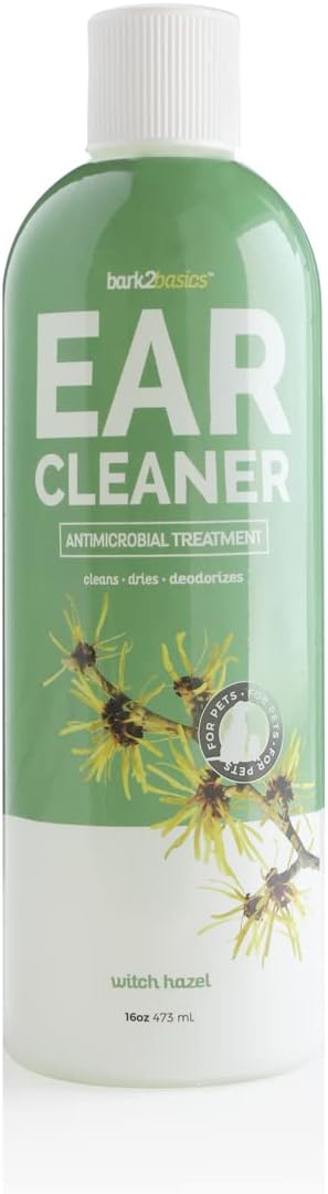 Bark2Basics Dog Ear Cleaner, 16 oz and 1 Gallon Refill Bundle - All Natural, Witch Hazel, Gentle Aloe Vera and Chamomile Extract Base, Breaks Through Tough Wax