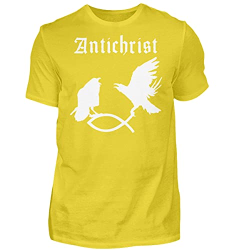 T-shirt homme Antichrist coupe XXL au motif artistique de corbeaux