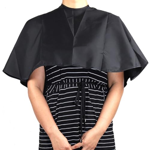 Capa impermeable para corte de cabello Abaodam negra miniatura 7