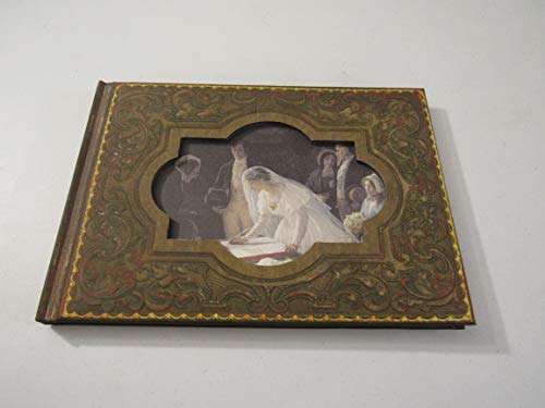 Figments Studio Vintage Collection Brown and Gold Wedding Guest Book