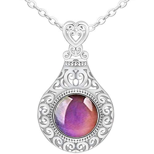 Jude Jewelers Round Shape Color Changing Mood Indicator Statement Party Pendant Necklace2