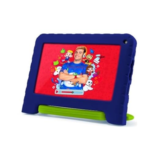 Tablet Multi Luccas Neto 4GB RAM + 64GB Armazenamento + Tela 7 pol + Case + Wi-fi + Android 13 (Go edition) + Processador Quad Core - NB423