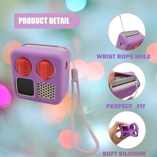 Anti-Slip Silicone Cover for YOTO Mini Audio Player, Protective Sleeve Case for Mini Player; Accessory for Kids Music Players (Case Only) (Purple) 3 41EkMuoCTtL. AC