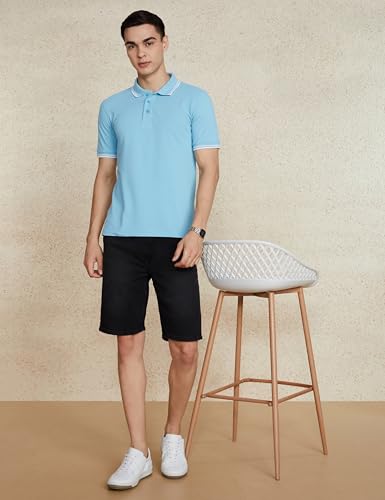 Image of Amazon Brand - Symbol Men's Cotton Rich Solid Polo Collar Tshirts | Half Sleeves | Plain-Regular Fit (Available in Plus Sizes)