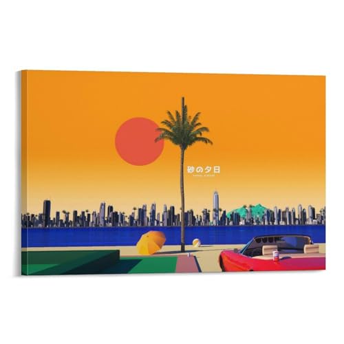 Impression sur toile plage Hiroshi Nagai, une invitation à la nostalgie et à l'évasion