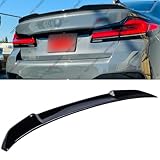 WheelX Rear Spoiler Compatible with 2017-2023 BMW G30 5 Series F90 M5, CS Style Duckbill Trunk Exterior High Kick Tail Deck Lid Wing Lip Fits 530e 530i 535i 540i 540d 550i M5 (Glossy Black)
