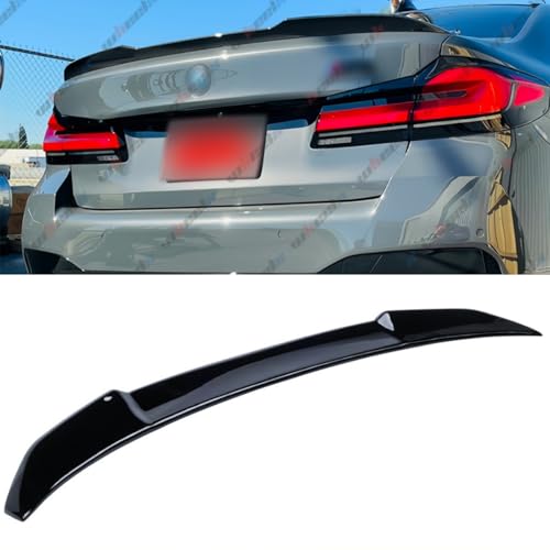 WheelX Rear Spoiler Compatible with 2017-2023 BMW G30 5 Series F90 M5, CS Style Duckbill Trunk Exterior High Kick Tail Deck Lid Wing Lip Fits 530e 530i 535i 540i 540d 550i M5 (Glossy Black)