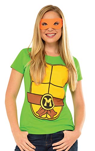 Rubie's Men's Costume Teenage Mutant Ninja Turtles Top with Mask and Michelangelo, Multicolor, Medium