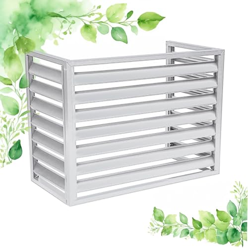 Cubierta de aire acondicionado para exteriores, caja de reducción de ruido de aluminio para bomba de calor, protege la unidad de aire acondicionado, 120 x 70 x 150 cm (5P), resistente a la intemperie