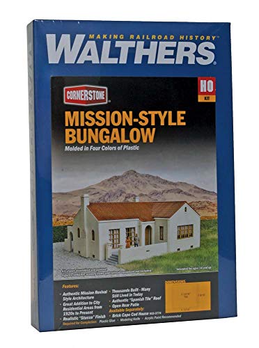 Walthers, Inc. Style Bungalow House Kit, 4-15/16 X 5-9/16 X 2-13/16" 12.5 X 14.1 X 7.1Cm #TOP4