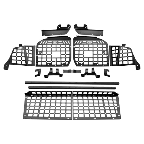 HIGH FLYING for Nissan Amarda Y62 2017-2024, Patrol Y62 2010-2024 Molle Panel Storage Trunk Shelf Interior Luggage Carrier Modular Trunk Organizer Aluminum (Panels+Shelf)