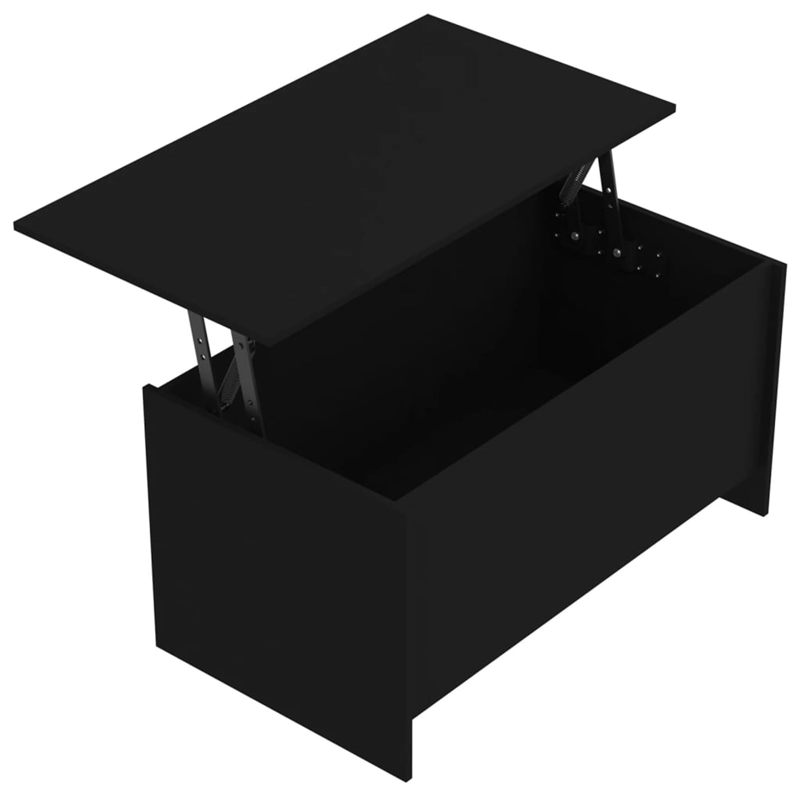 Homgoday Tavolino da caffè nero, 102 x 55,5 x 52,5 cm, in legno ingegnerizzato, tavolino da tè per soggiorno, sala d'accoglienza degli ospiti, camera da letto e mobili da ufficio